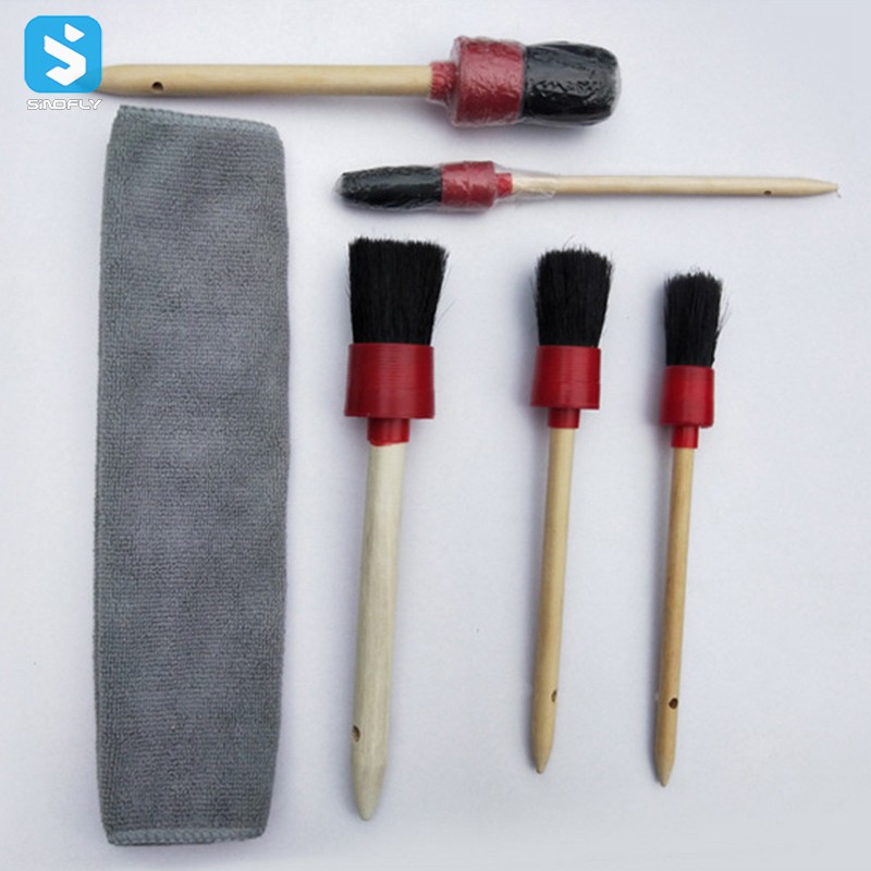 Car cleaning kit 6 in 1 washing brushes rag multi-functional wash set