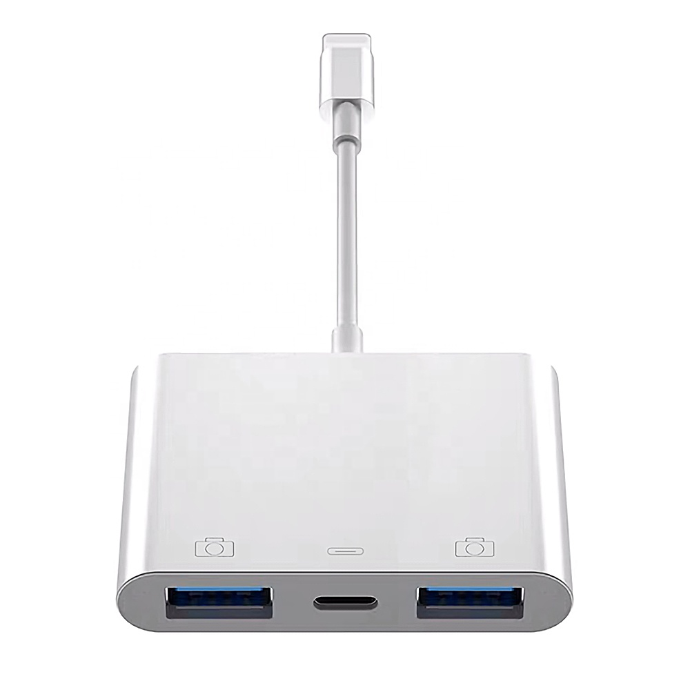3 в 1 Otg адаптеры USB для IOS 13 подключение камеры клавиатуры мыши U диска синхронизации данных мобильного телефона OTG адаптер