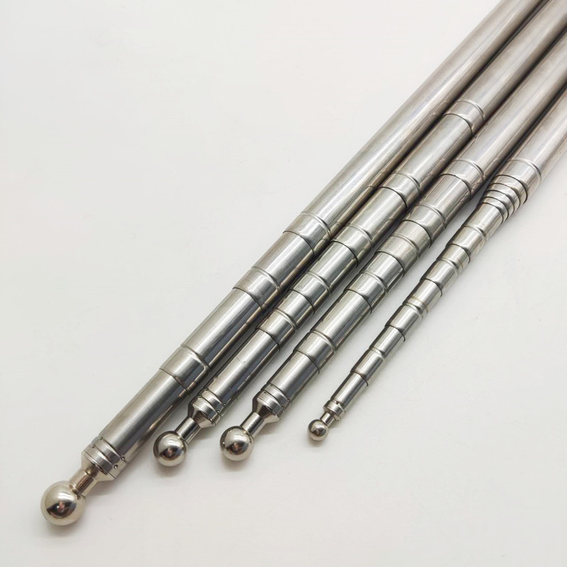 2m tv antenna customized stainless steel antenna telescopic pole with male thread for antenna