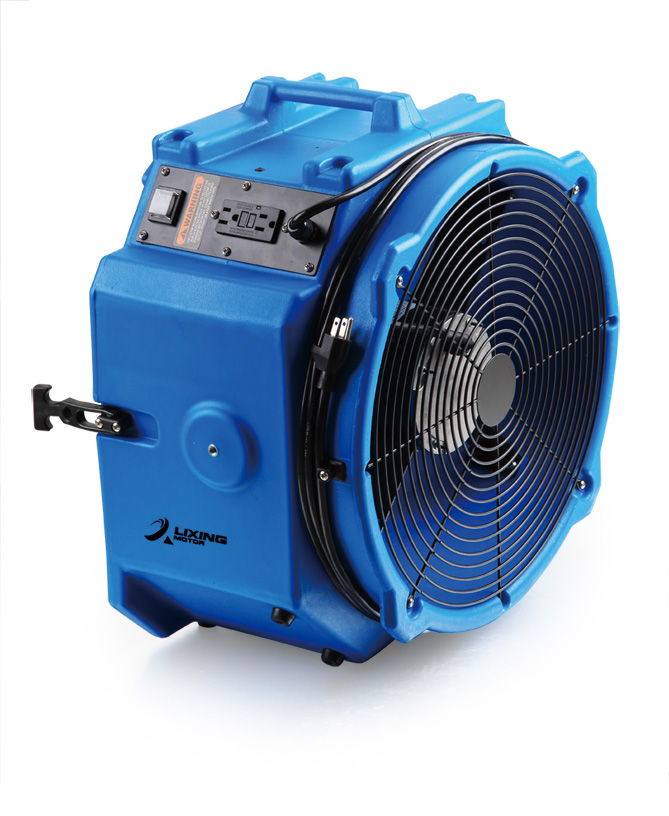 LIXING 1/4HP 4000CFM осевой воздушный вентилятор воздуходувка ковровая сушилка вентиляционный вентилятор