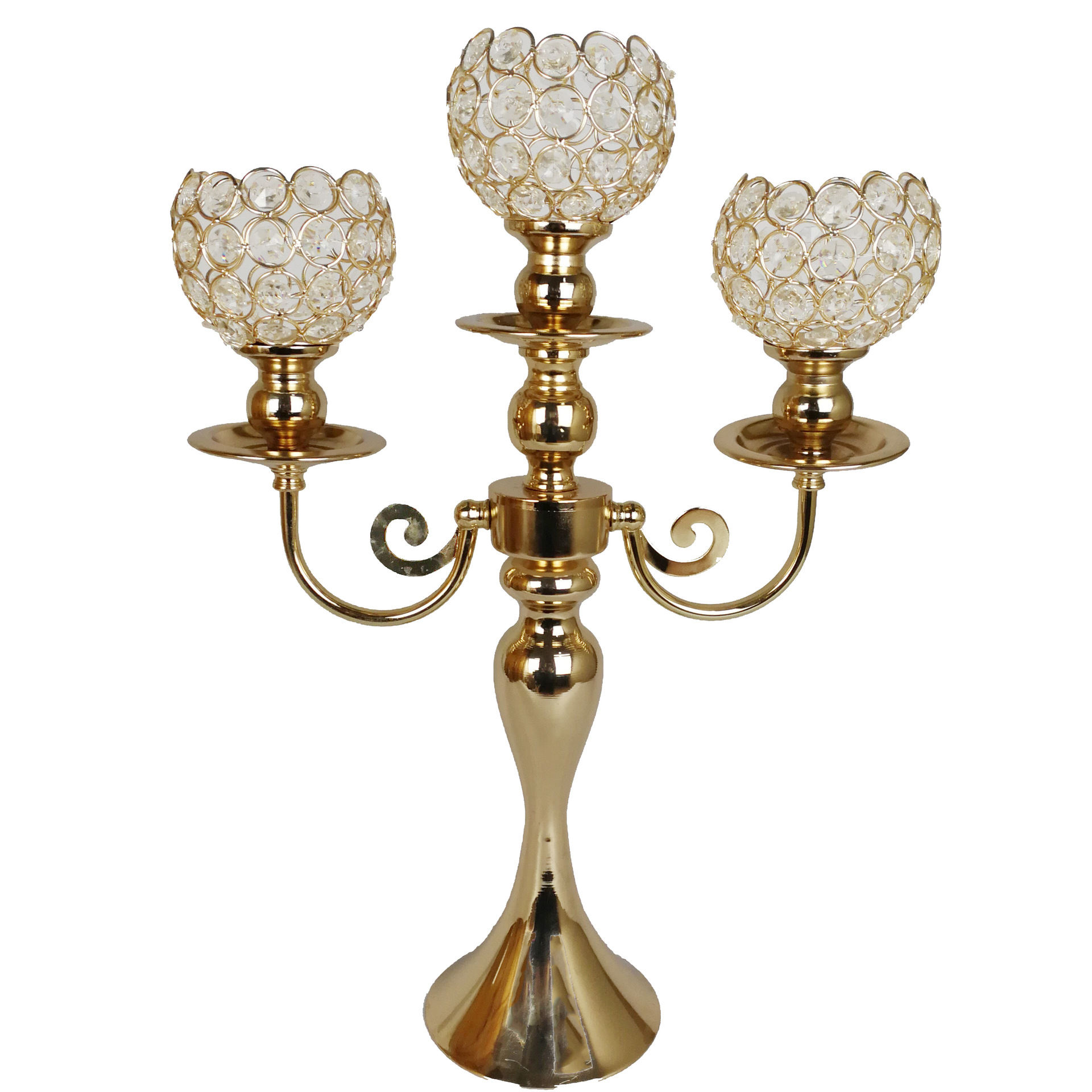 European-style three-head elbow mermaid candle holder opening ball cover home hotel wedding party decoration ornaments
