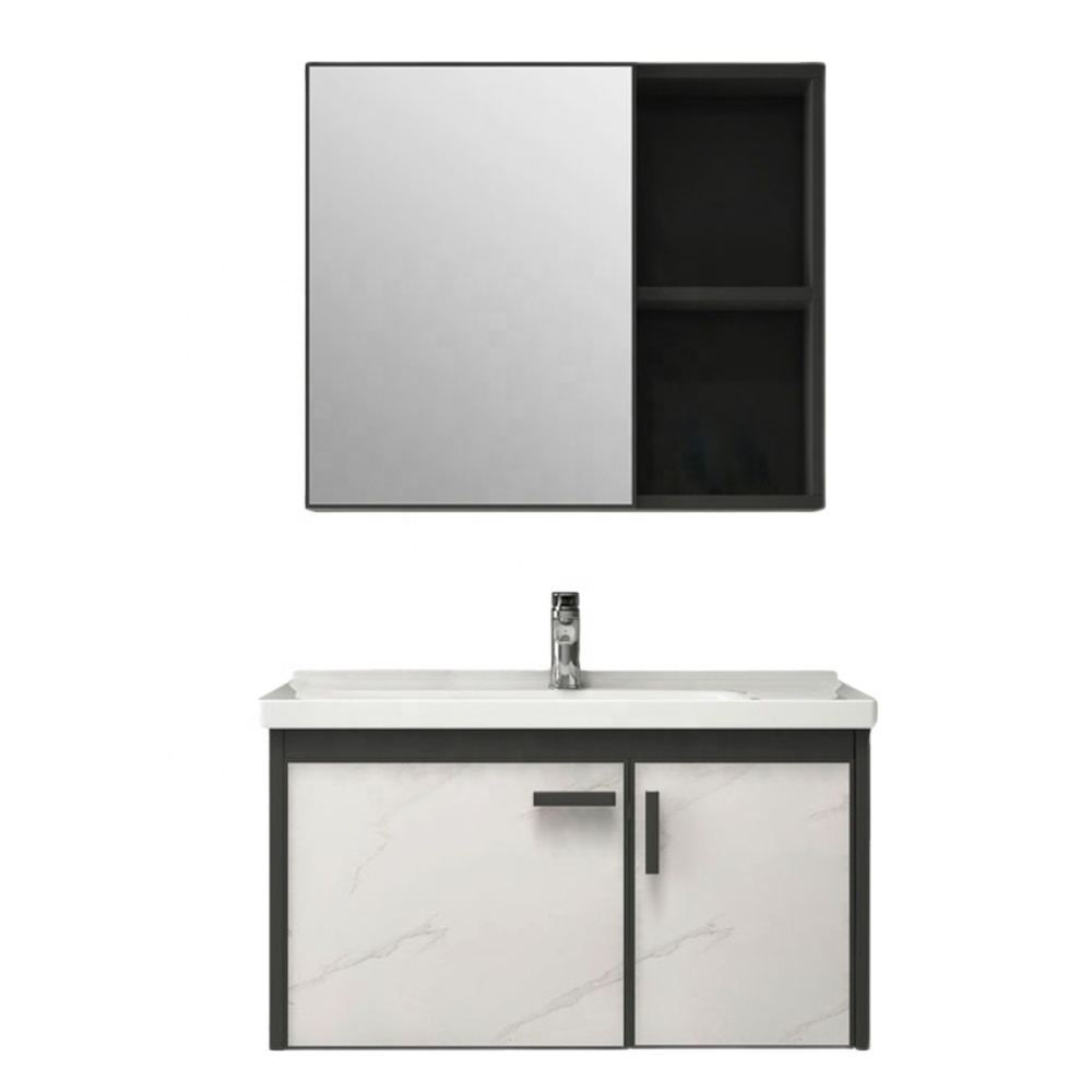 bathroom aluminium cabinets ceramic sink bathroom mirror cabinet