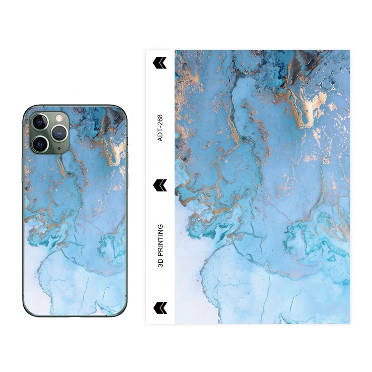 Anti-scratch Marble Grain Mobile Phone Back Sticker Sheet Universal Protective Film Materials