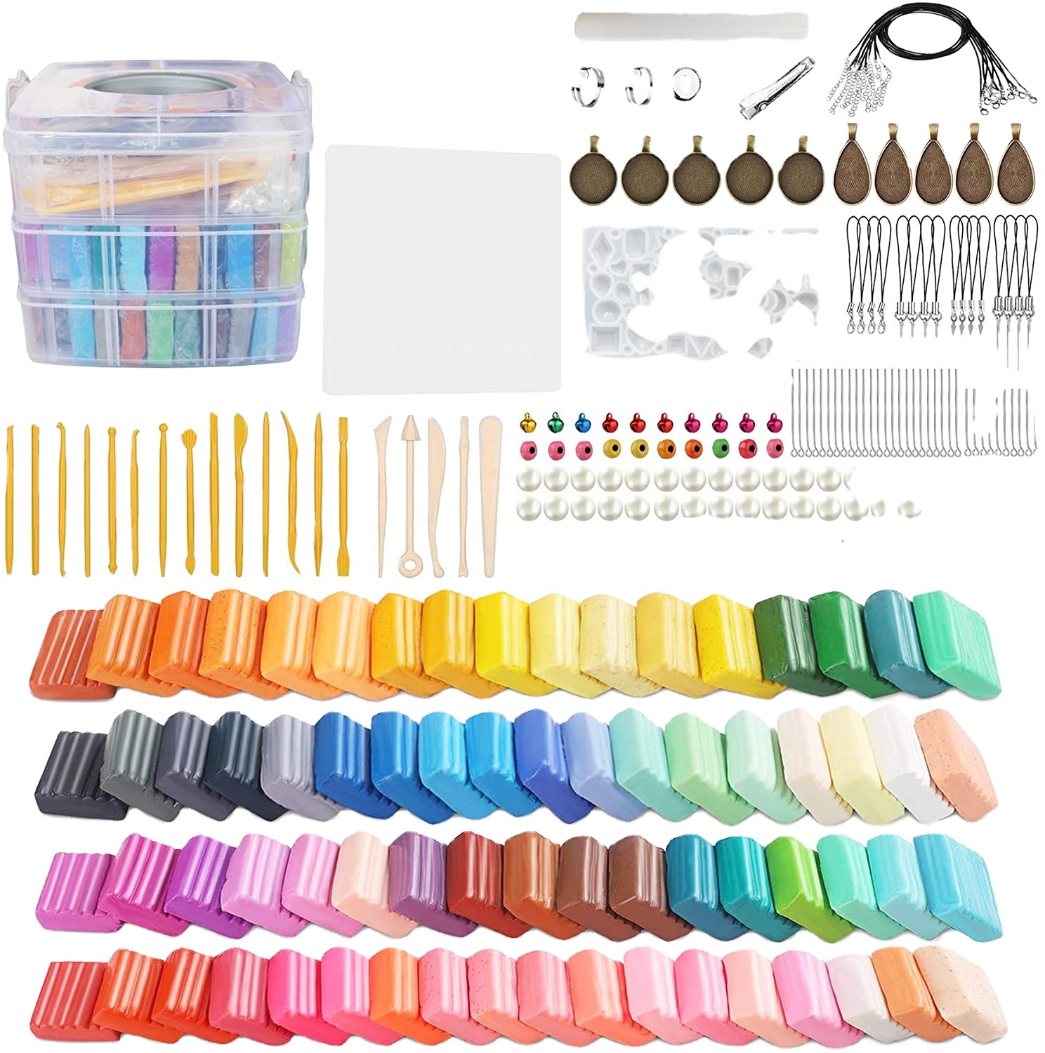 Customize Colors Handmade Ceramic Craft Kit With Sculpting Tools Pottery Clay Set Polymer Clay For Crafts