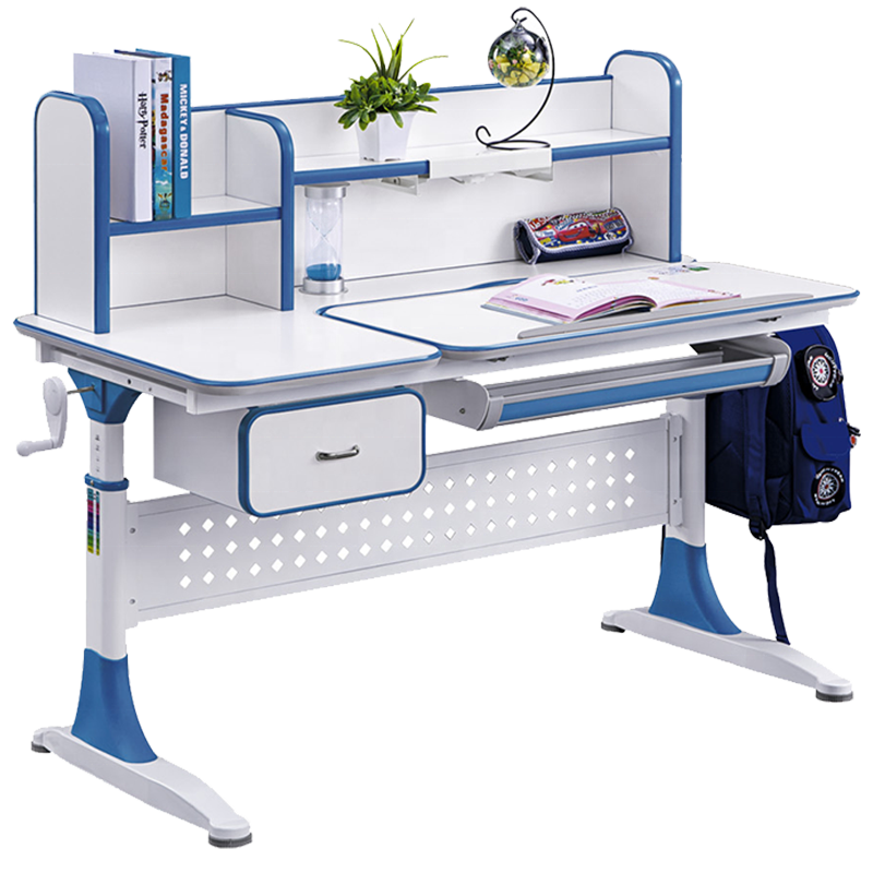 child drawing table children study table kids height adjustable Eco-friendly writing desk With Bookshelf bedroom furniture sets