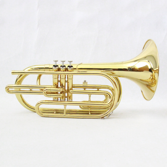 Заводская цена профессиональный латунный инструмент Bb тон золотой лак Marching Trombone