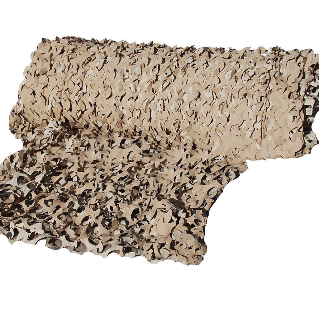Military Desert Camouflage Net With Back Mesh