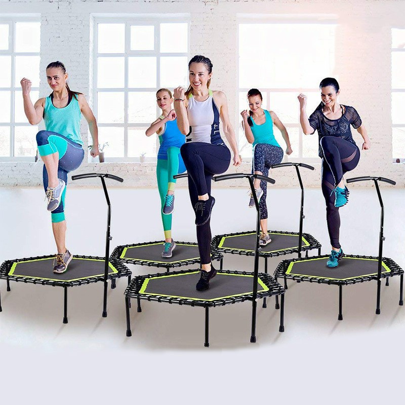 Взрослые домашние Банджи шнур прыжки Rebounder гимнастический фитнес мини шестигранной батут с ручкой