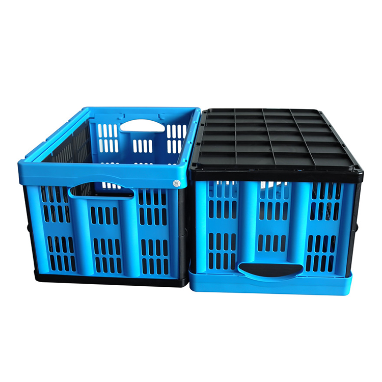 Large capacity storage box high quality container plastic express transportation folding crates