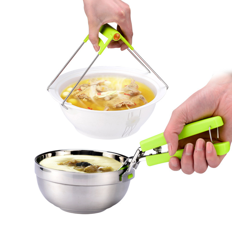 ABS и нержавеющая сталь Anti Hot Bowl, блюдо, сковорода зажимы или зажимы держатель