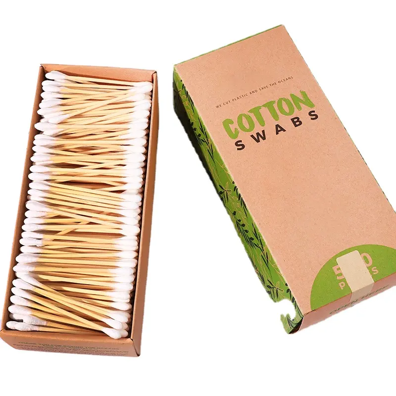 Portable Single Use Cotton Swab Biodegradable Hospital Use Cotton Swab For Clean