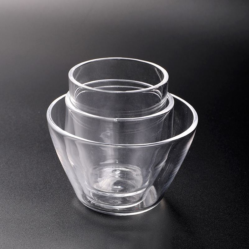 Size of fused quartz glass products high temperature resistant transparent quartz crucible