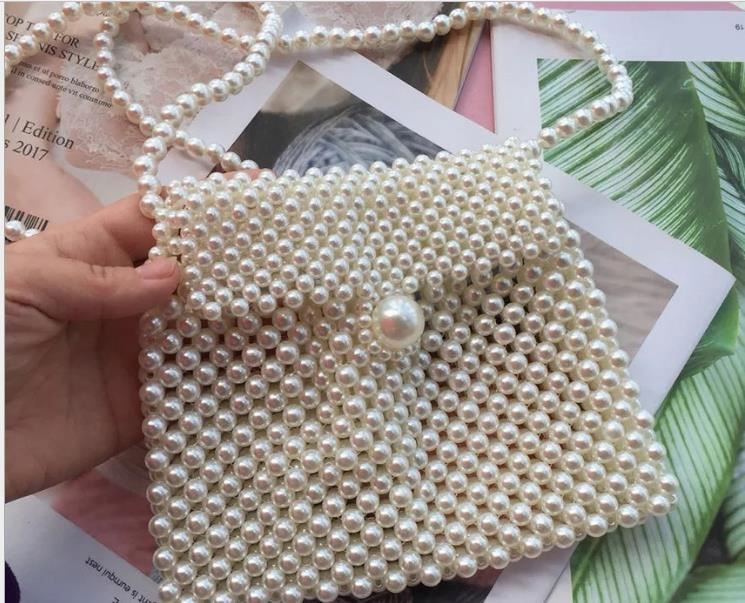 plastic pearl woven women evening bag chic from anhui bag