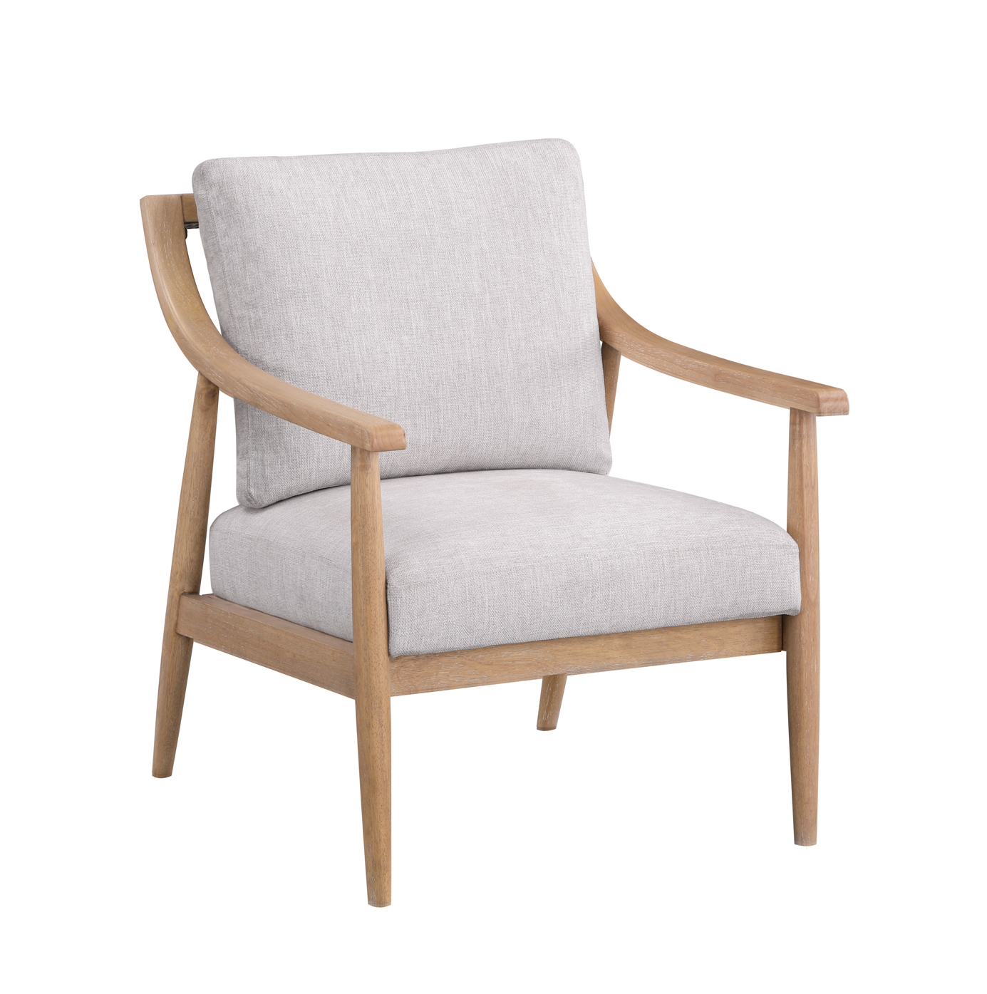 Nordic Wing Chair French Relax Wood Armchair Fabric Accent Chair Leisure Furniture Living Room Modern White Accent Chair
