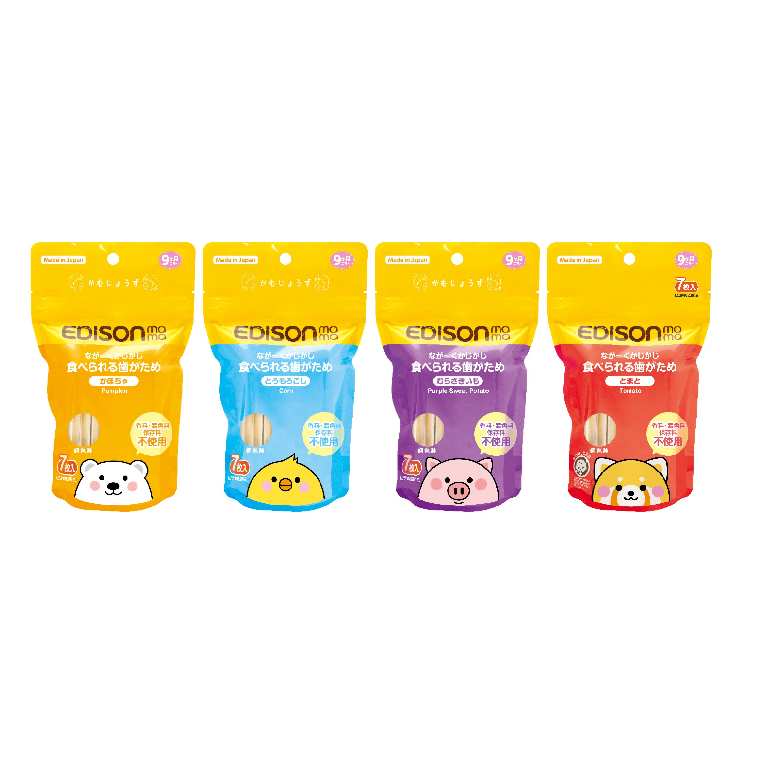 Japanese various flavors soothe teething gums biscuits baby food