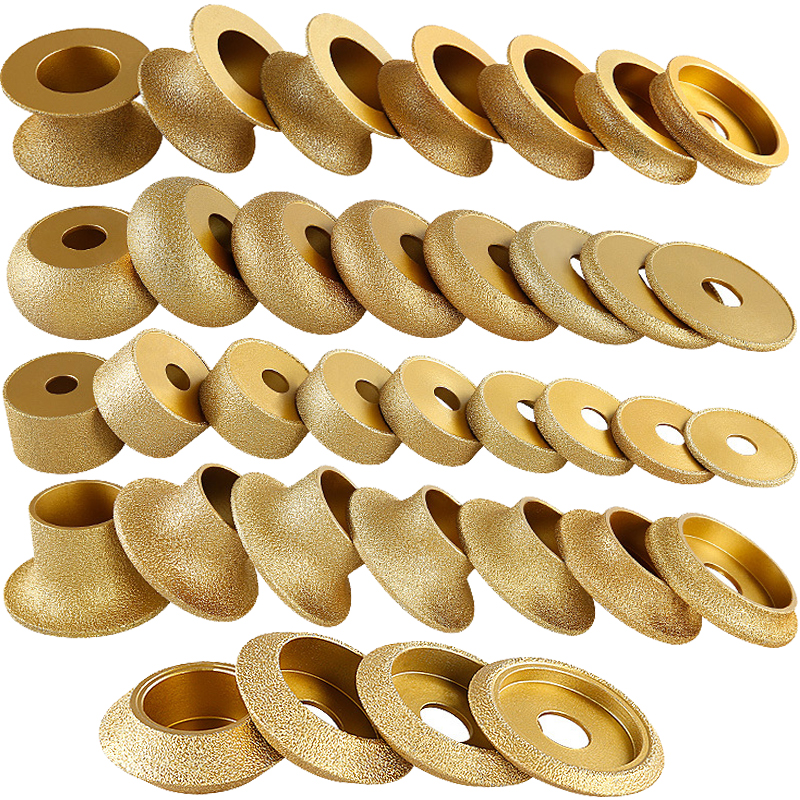 Vacuum Brazed Marble Granite Stone Quartz Tile Ceramic Diamond Abrasive Grinding Profile Wheel for Angle Grinder