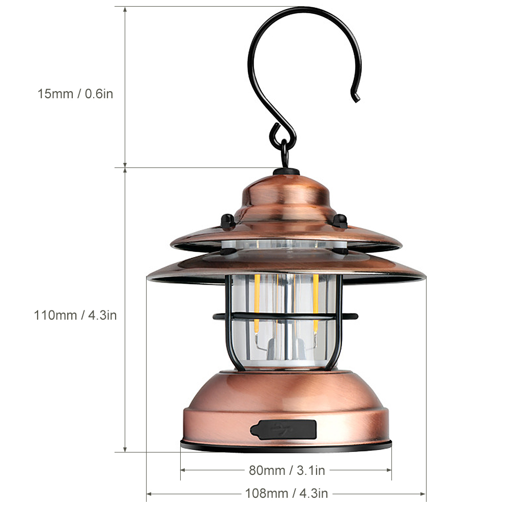 Mini Hanging Camping Lantern New Style USB Outdoor Water Resistant Garden Yard Led Camping Lantern