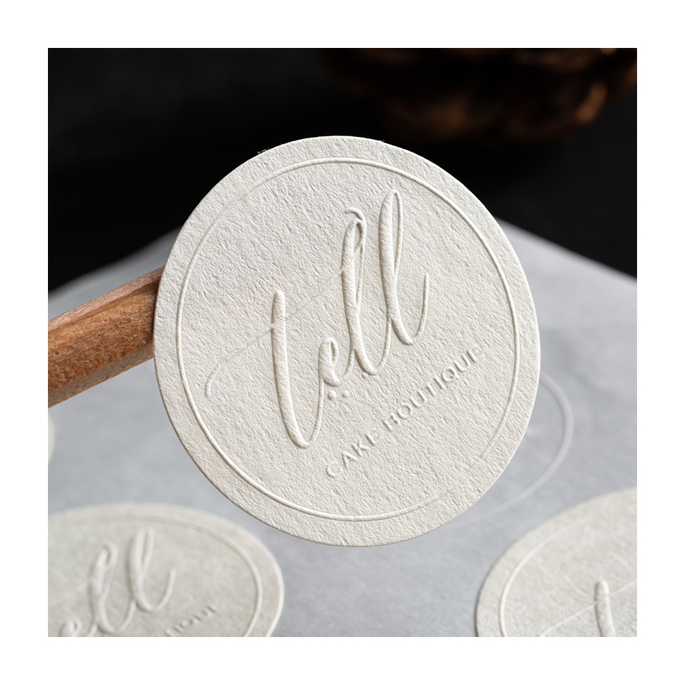 custom print sticker embossed label matte sticker bump sticker custom pure white steel logo production branding