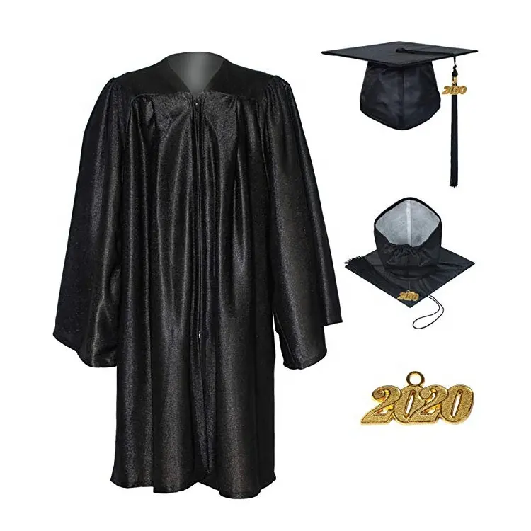 Graduation Gowns Shiny High Quality Children Graduation Gown For Kids