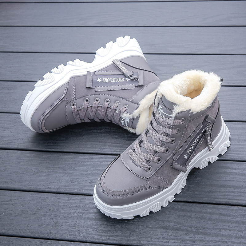 2024 Winter New All-match Thick Sole Popular Short Boots Women's Shoes Boots Plus Thick High Top Fleece Warm Snow Boots