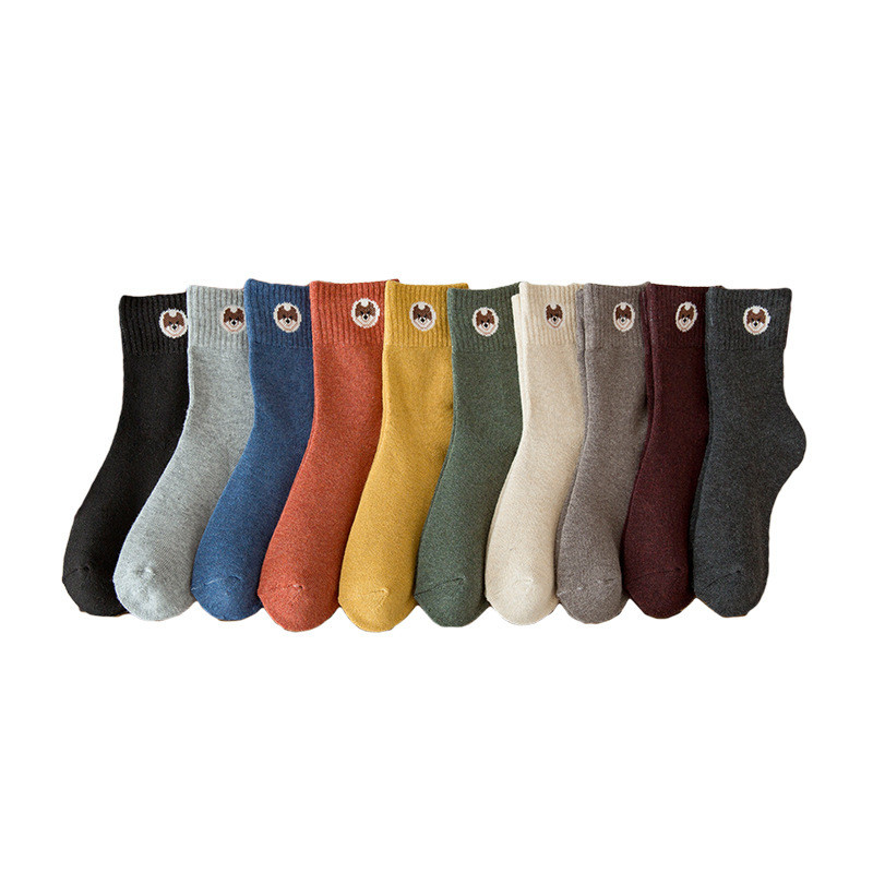 2021 Autumn and winter thick terry socks women's mid-tube, warm and velvet towel long-tube men's and women's socks