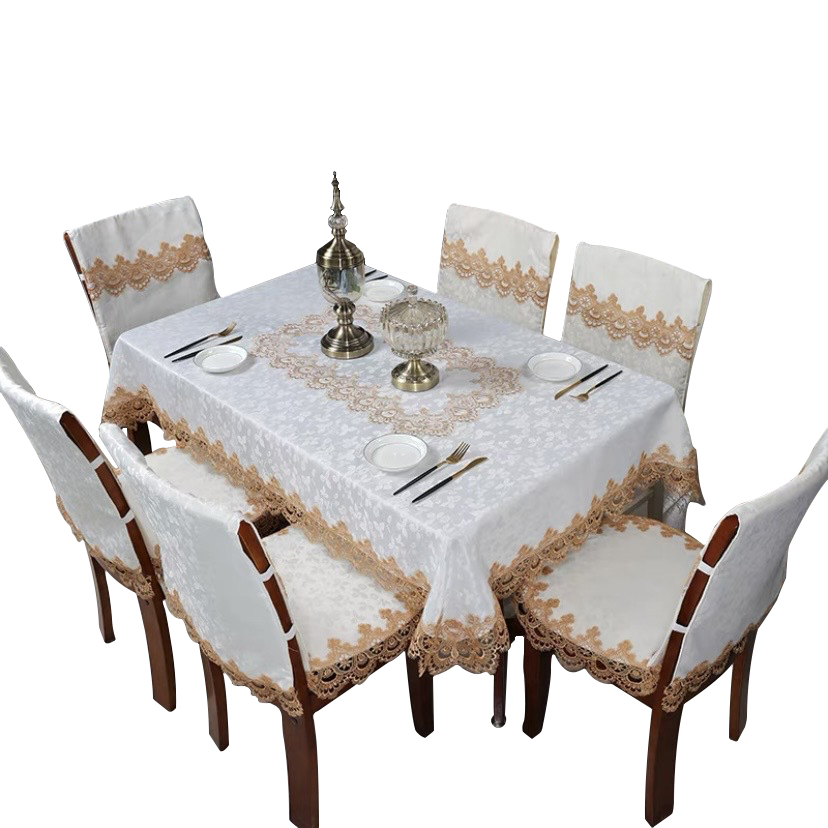 Wholesale Square European Style Tablecloth Coffee Table Embroidered Lace