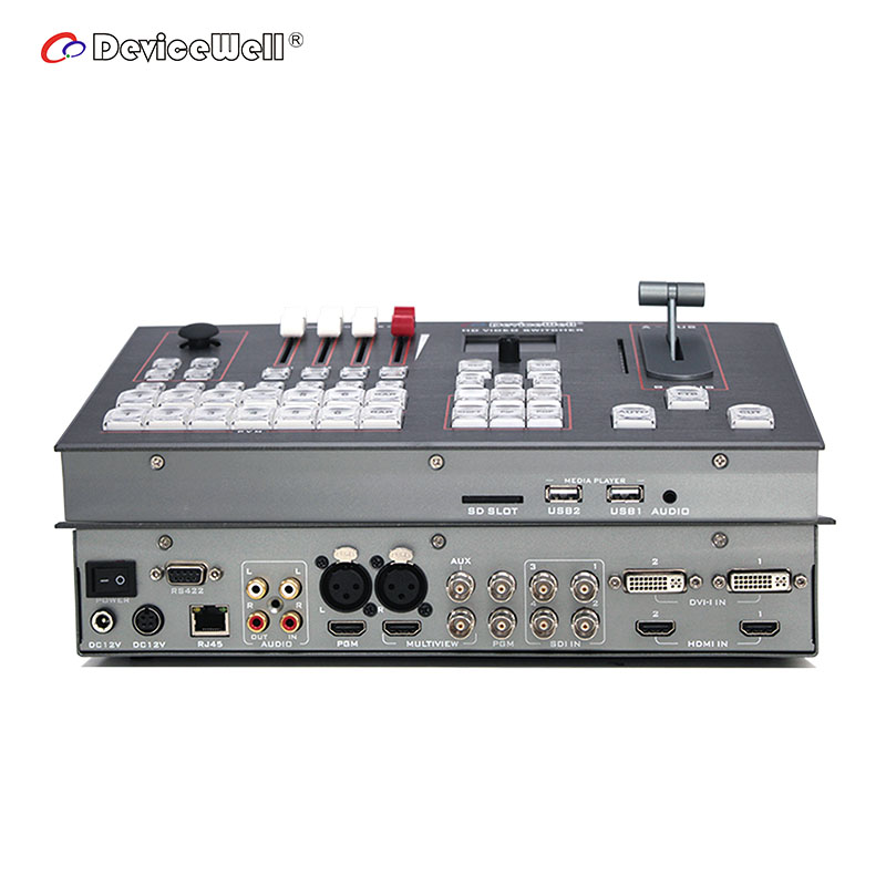 HDS6506 6-канальный переключатель для записи SD-карты Luma Chroma key HD SDI Live Video