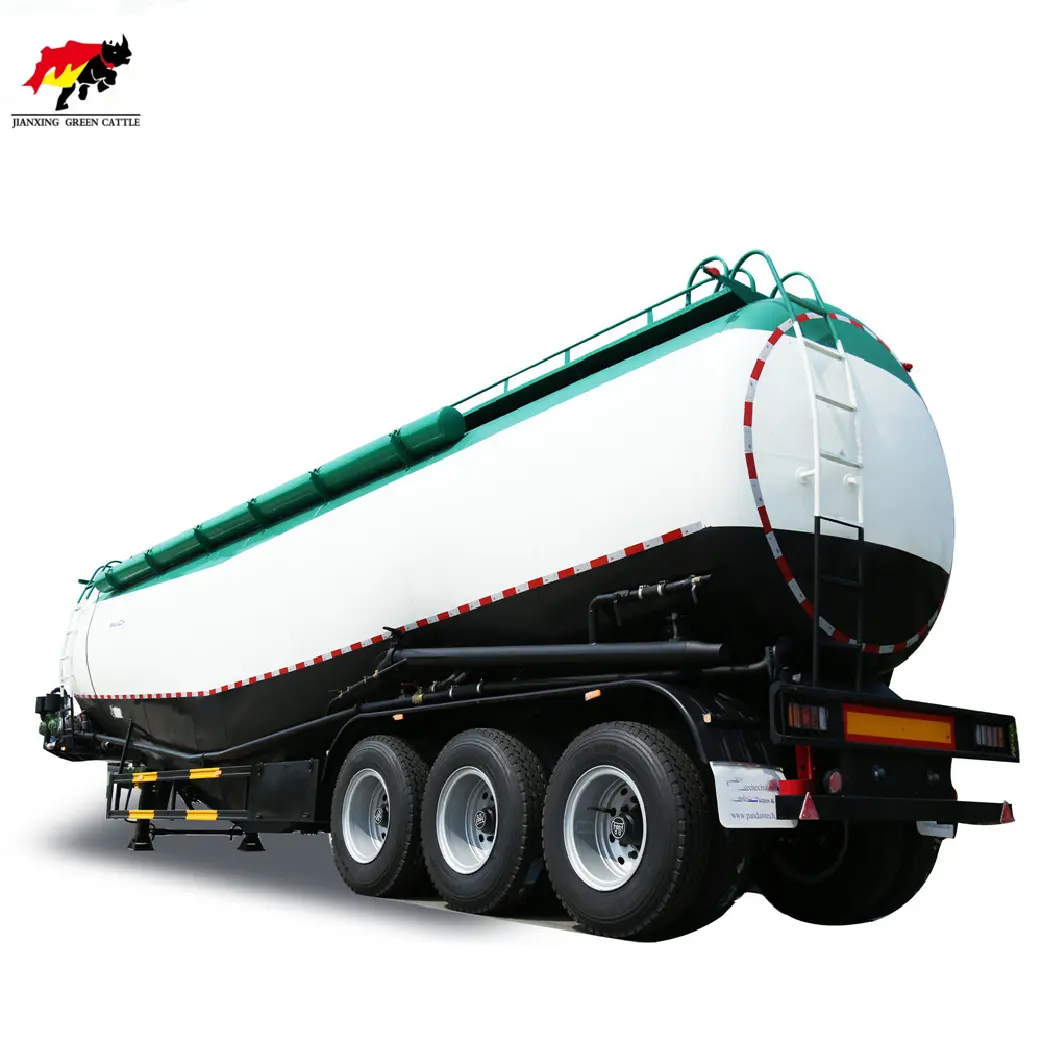 Top quality three axle 50ton V type bulk cement tank semi trailer Fly Ash Cement Bulker Silo Tanker trailer