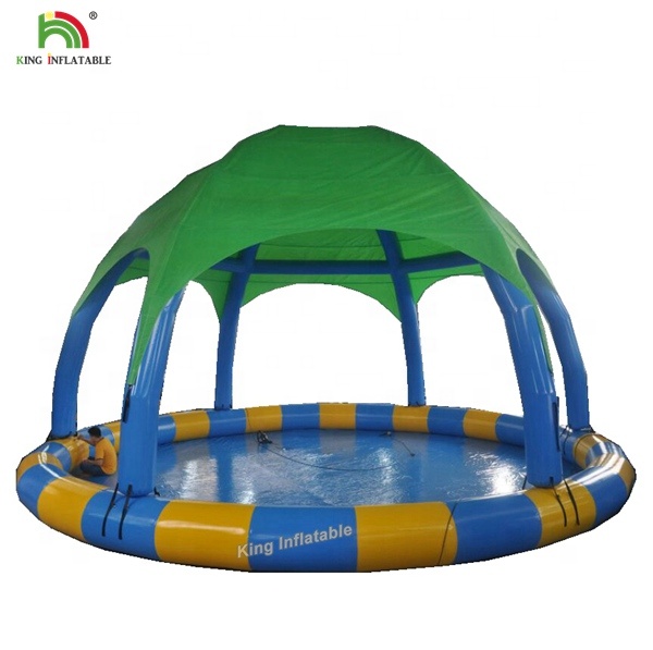 0.9mm PVC Inflatable Tent Function Outdoor Swimming Pool With Roof Cover