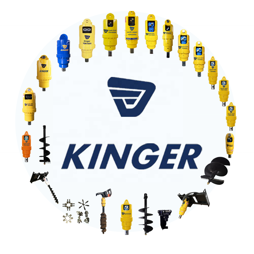 KINGER гидравлический земной шнек torque dig бурение для мини-экскаватора