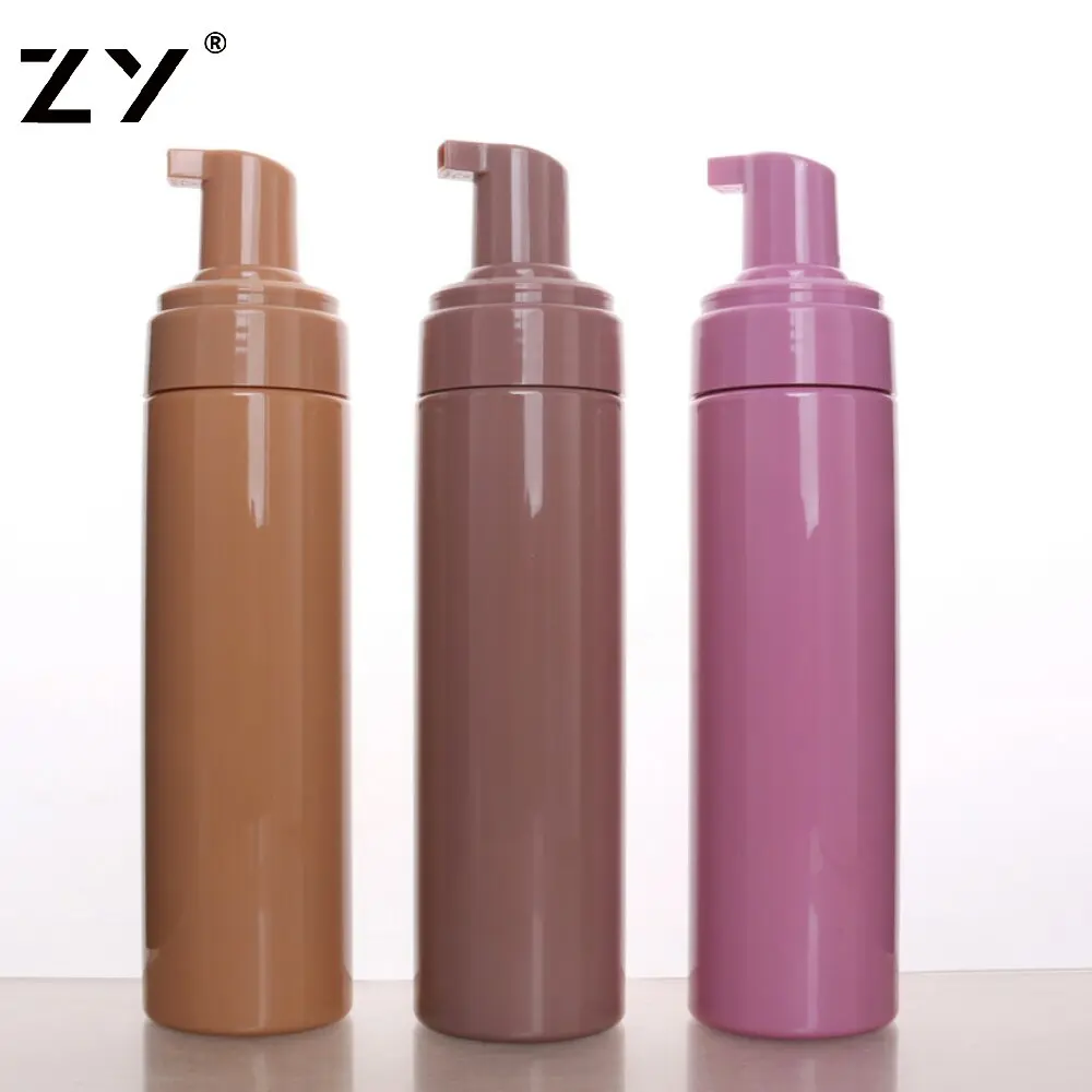 Refillable cosmetic 30ml 50ml 8oz 120ml 300ml 500ml pink nude shampoo cleanser foam hand soap wash plastic Pump Bottle