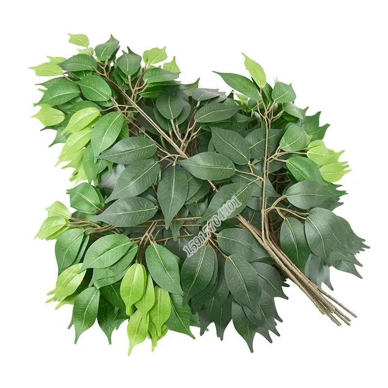 high quality decoration flower silk plant fake banyan tree artificial leaf for Outdoor Decoration