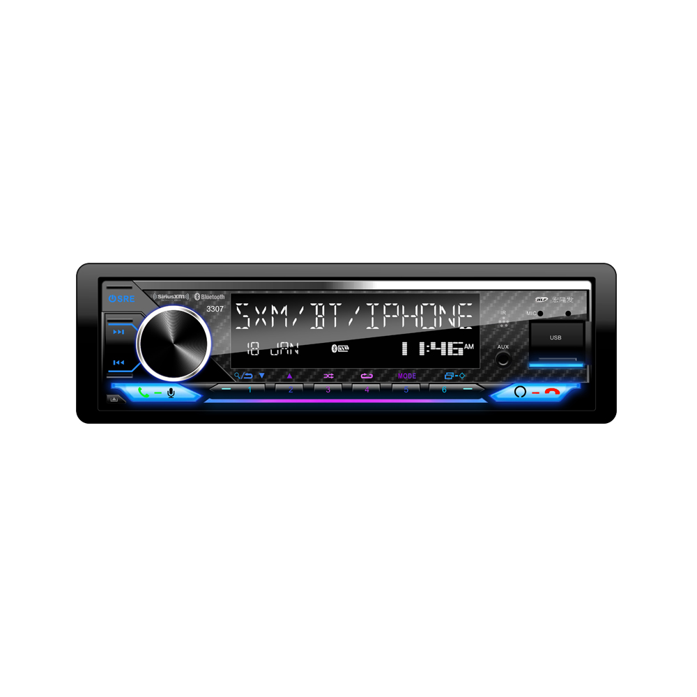 Однодиновое автомобильное радио со съемной панелью 7 цветов с BT FM USB SD AUX автомобильное аудио MP3