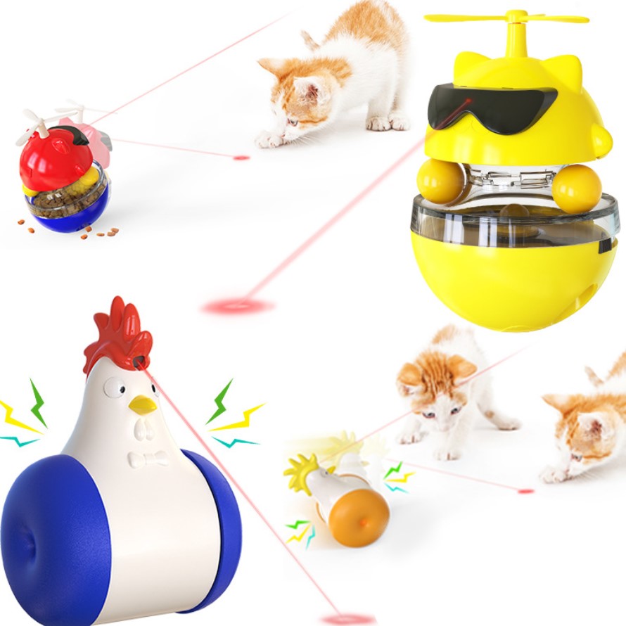Оптовая продажа с фабрики Pet, Amazon раскрыла свою новую популярную стильную электрическую чашку петуха с лазерной игрушкой для кошек