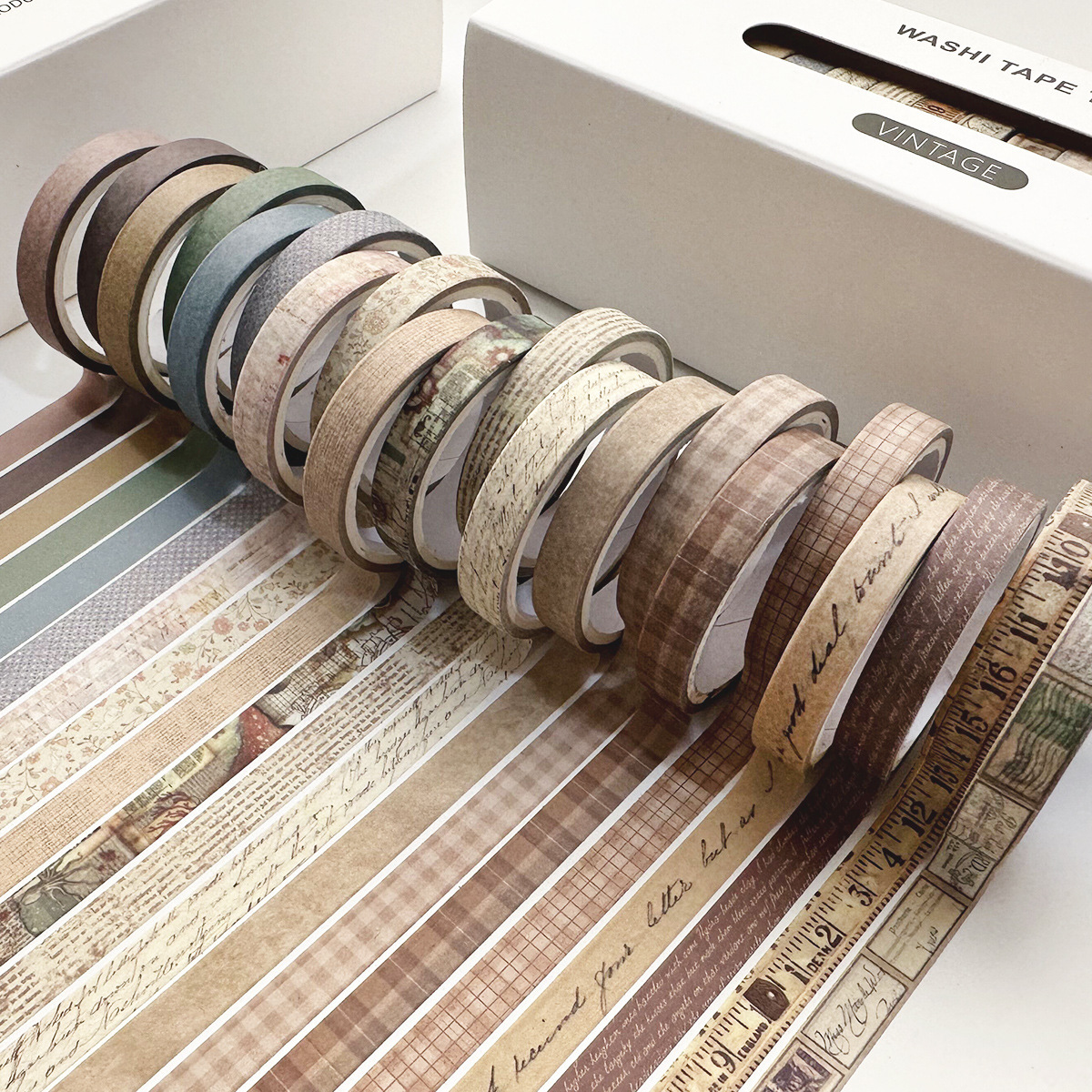 20 rolls per box combination of fine adhesive tape for vintage and antique paper style handbags creative with adhesive tape