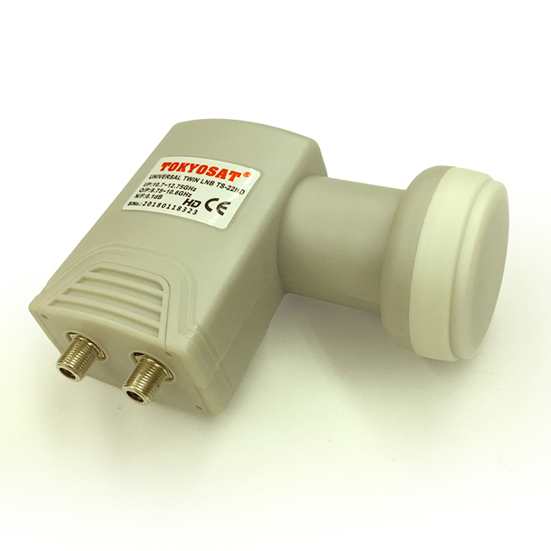 TOKYOSAT TS22HD Universal Quad LNB MINI Digital Satellite 2 outputs 0.1db LNB LNBF,Digital KU Band 2-Output LNB LNBF