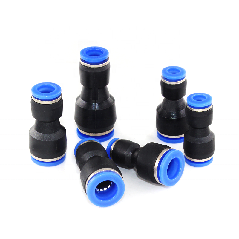 PG Series One Touch Push To Connect Plastic Reducer Connector Pneumatic Straight Reducing Quick Fitting For Air Hose Tube