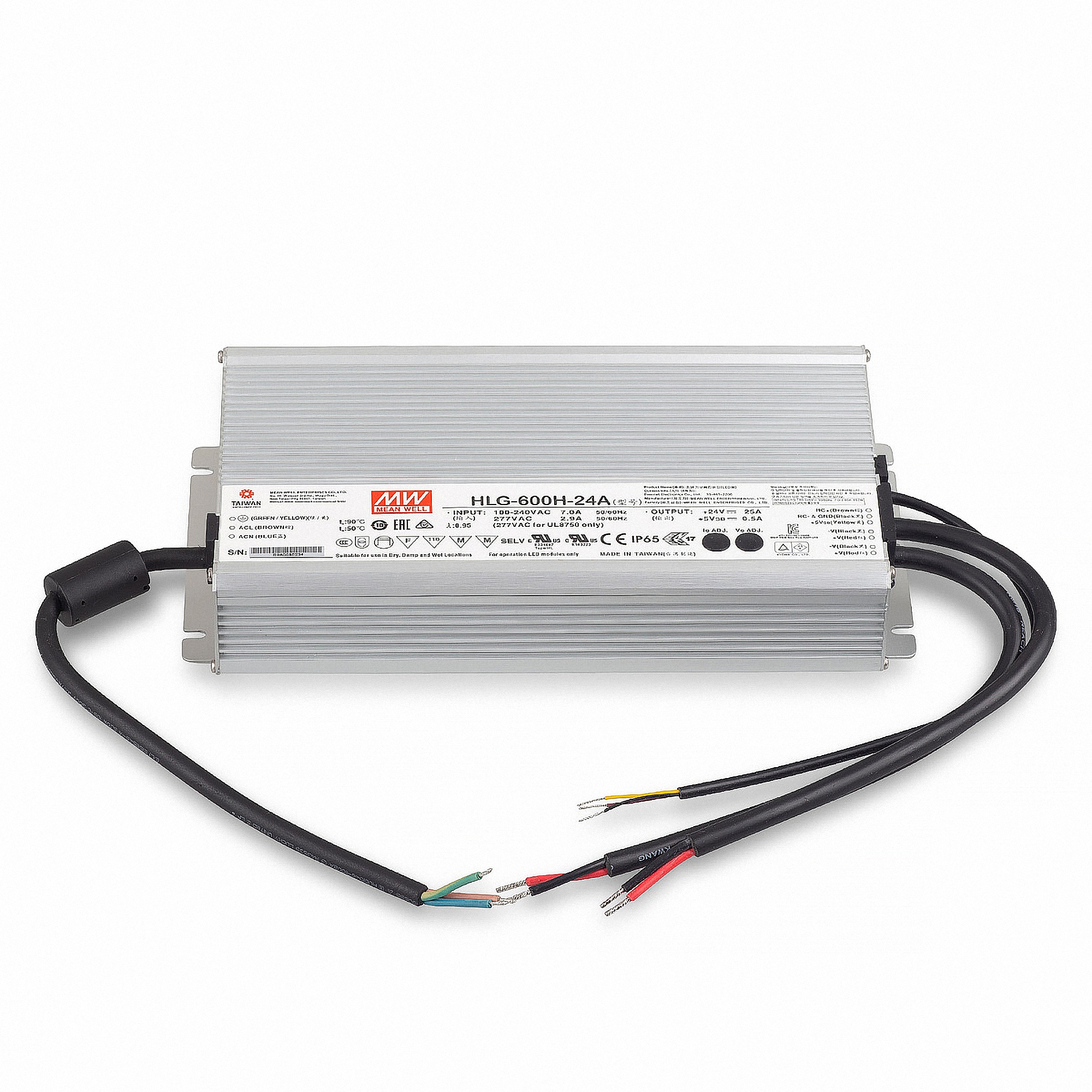 Mean Well HLG-240H-C 320H HLG-480H 600H Constant Power Mode DMX Power Supply LED Driver for Lighting
