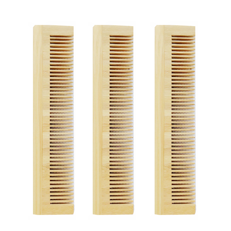 Wholesale reuse and multifunction hotel amenities set nature wax wooden beard hair bamboo comb