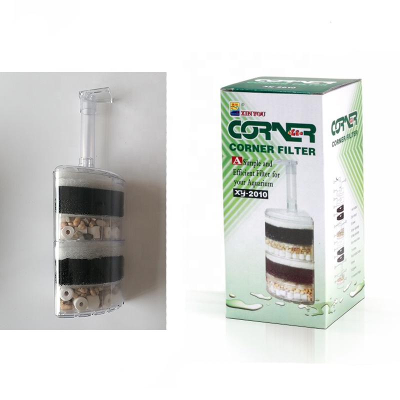 Xy2010 Ceramic Gravel Aquascaping Accessories Canister Bottom Corner Sponge Filter large Aquarium