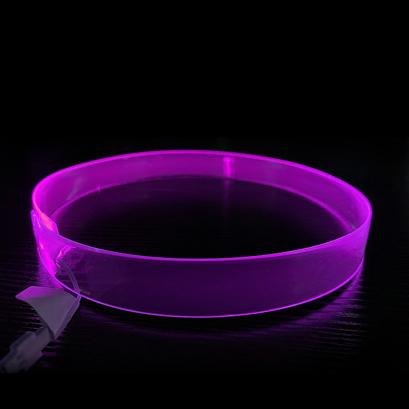 Низкое напряжение ТПУ высокая яркость ошейники для собак украшения rgb светодиодные волоконно-оптические огни