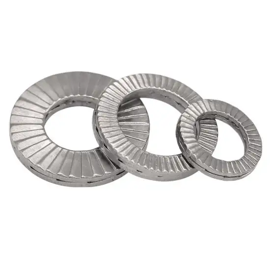 Wedge locking washer DIN25201 dual-stacked self-locking washer Stainless Steel 304 double-sided tooth