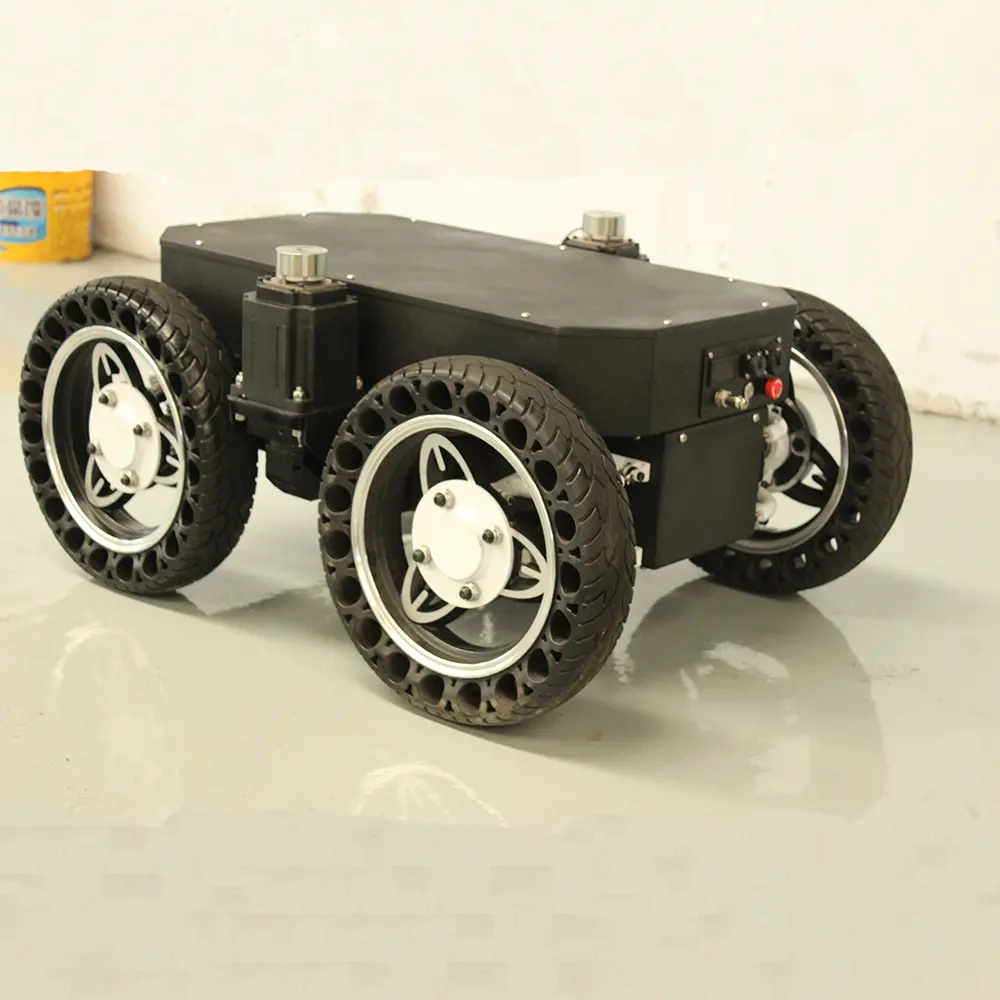China made unmanned remote control small ugv robot ground station chassis system with power center
