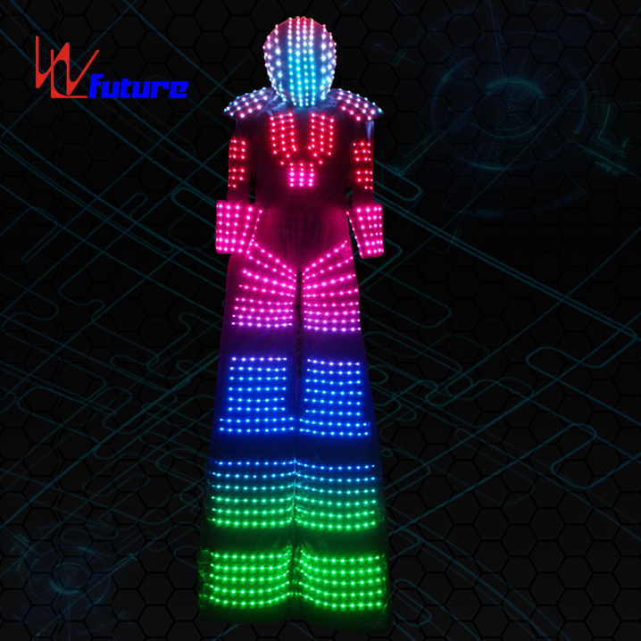 LED Stilt Уокер костюмы свет трон танцевальный костюм светодиодный Робот костюмы свет танцы костюмы беспроводной управление