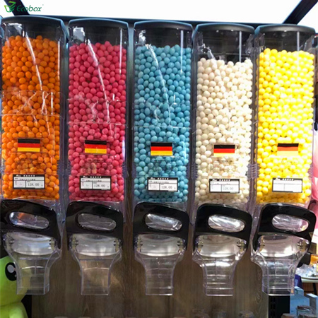 supermarket wall mounted nuts bins dry food dispenser gravity bin
