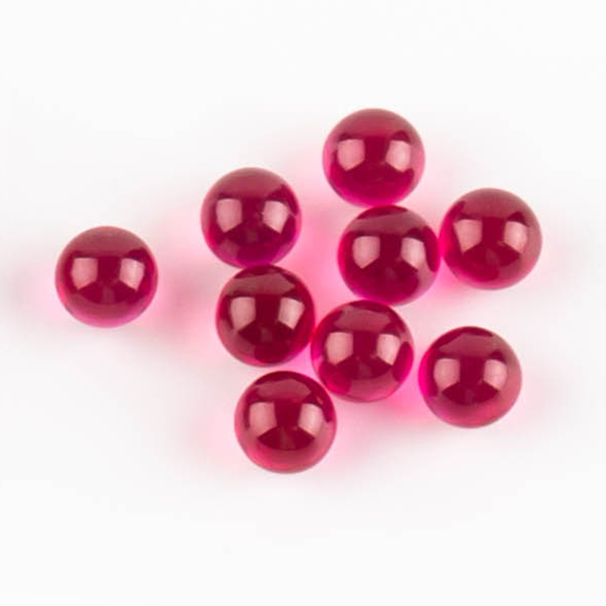 Volcanee 4mm 6mm 8mm Synthetic Corundum Ruby Beads Ball ruby terp pearls