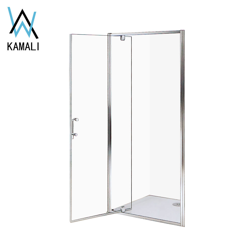 Hot Sale Factory Price Customized Wholesale Hotel Room Aluminum Frame Tempered Glass 1 Pivot Shower Door, Bathroom Panel
