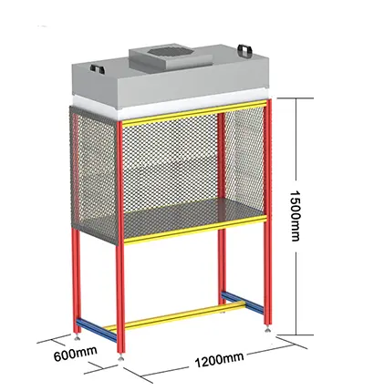 Class100 Low Price Vertical Flow Cleanroom Lab Clean Bench Work Table Workenbench