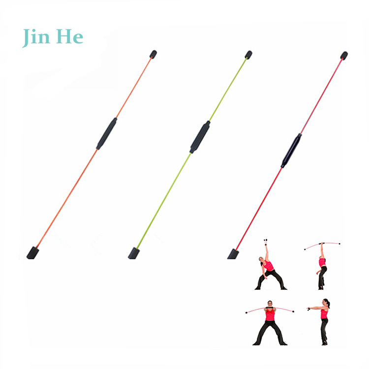 Wholesale Customized Logo Gym Equipment Fitness Rubber Handle Flex Bar
