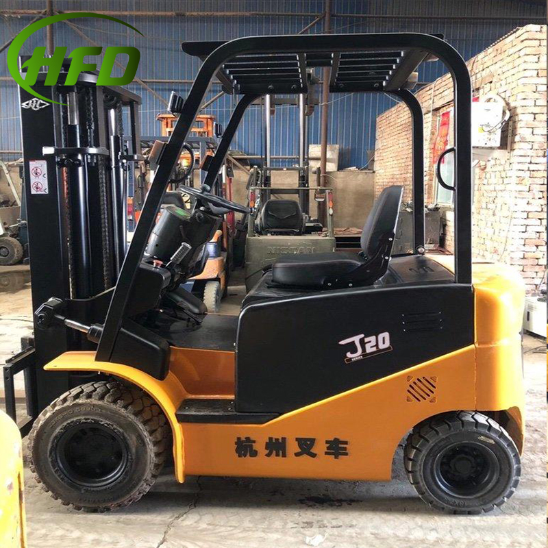 Full Electric Forklift Truck Machine Manufacturer Double Forks Pallet Largre Wheel Forklift